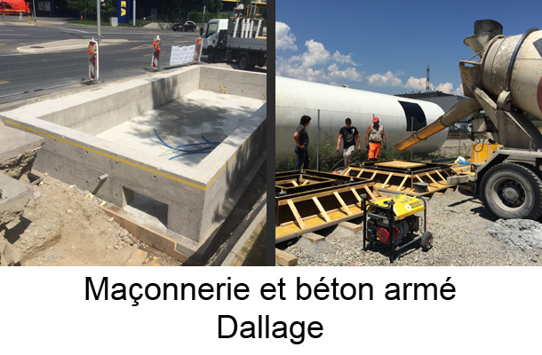 maconnerie beton armé dallage